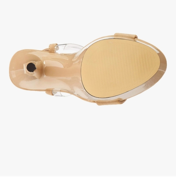 Johnathan Kayne Suntan Pageant Platform Sandal Heels New W/ Defect - Picture 5 of 8